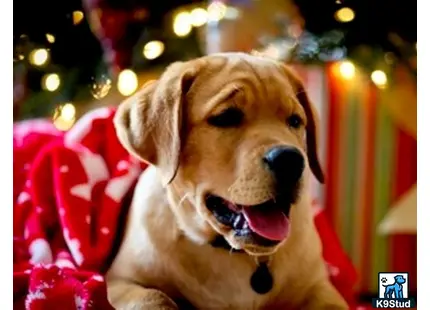 a labrador retriever dog with its mouth open